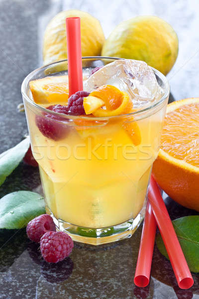 Foto stock: Fresco · limonada · caseiro · orgânico · verão · óculos