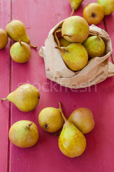 新鮮 梨子 成熟 紙袋 木 食品 商業照片 © BarbaraNeveu