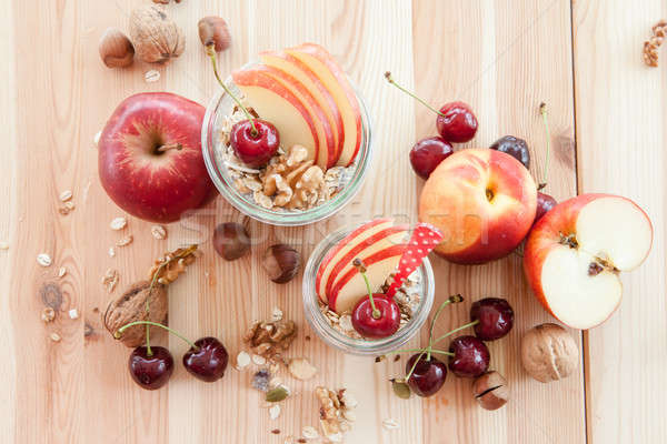Budino fresche frutti vintage alimentare colazione Foto d'archivio © BarbaraNeveu