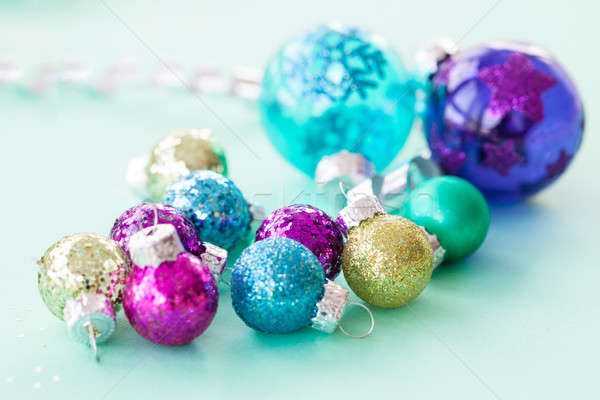 Colorful christmas baubles Stock photo © BarbaraNeveu
