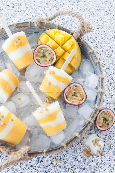 Homemade frozen popsicles Stock photo © BarbaraNeveu