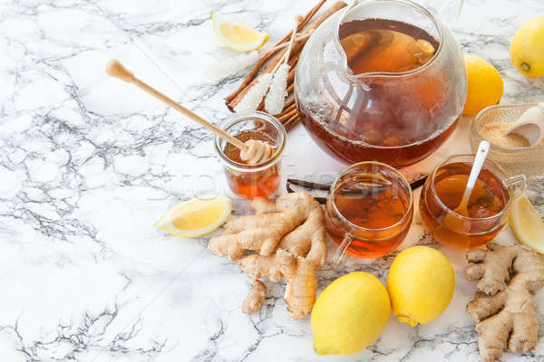 Freshly brewed ginger tea Stock photo © BarbaraNeveu