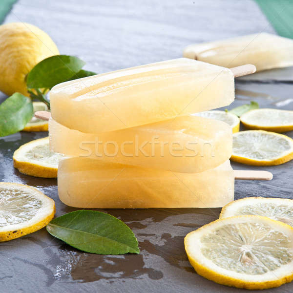 Frischen Zitrone Scheiben Zitronen Sommer Stock foto © BarbaraNeveu