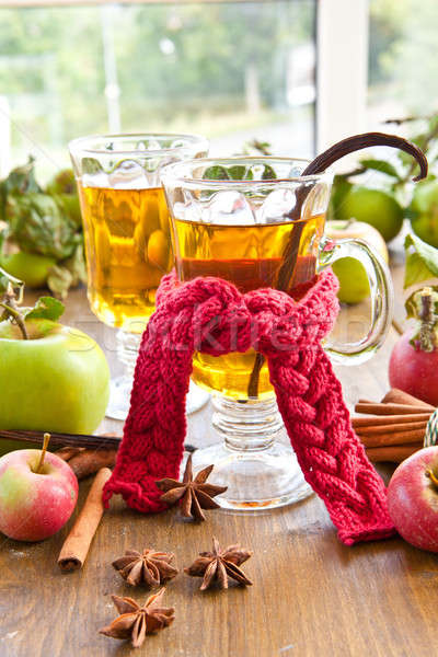 Hot cider specerijen appel winter appels Stockfoto © BarbaraNeveu