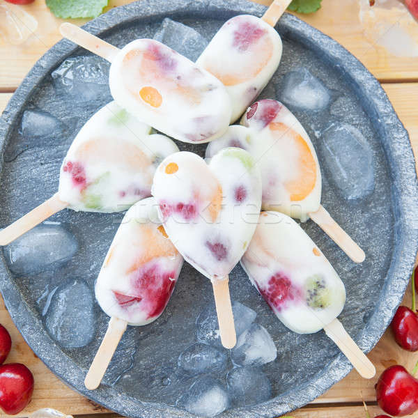 Homemade frozen popsicles Stock photo © BarbaraNeveu