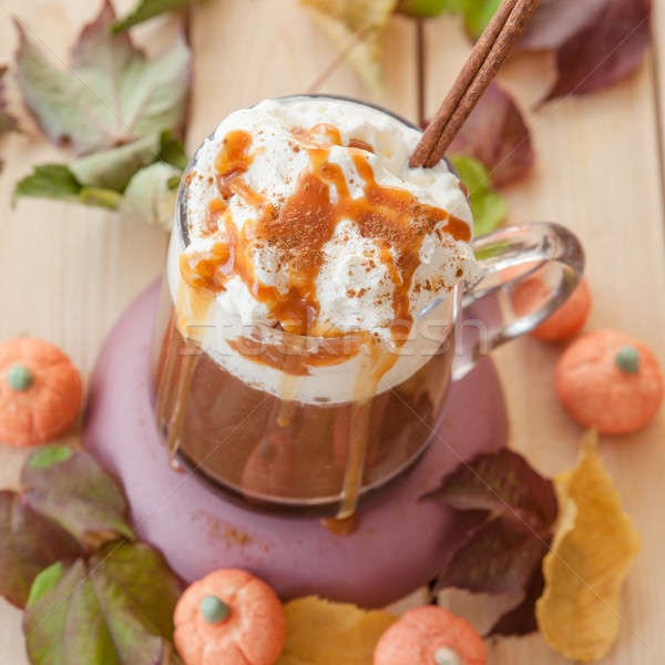Pumpkin spice Caffe latte Stock photo © BarbaraNeveu