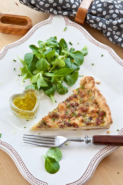 ストックフォト: レタス · 作品 · 新鮮な · 食品 · 中心 · 油