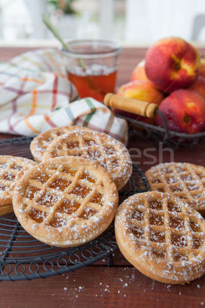 Little peach pies made with short crust Stock photo © BarbaraNeveu