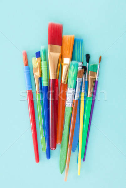 Renkli boya arka plan sanat boyama fırça boya Stok fotoğraf © BarbaraNeveu