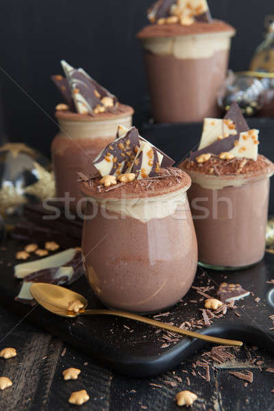 Festive chocolate mousse Stock photo © BarbaraNeveu