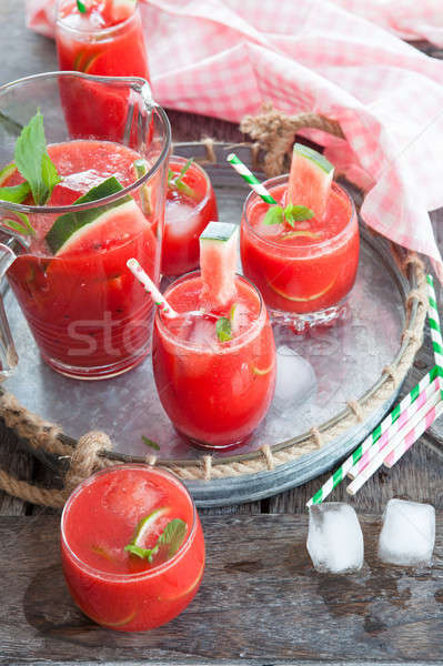 Fruchtig Cocktail Wasser Melone Kalk Saft Stock foto © BarbaraNeveu