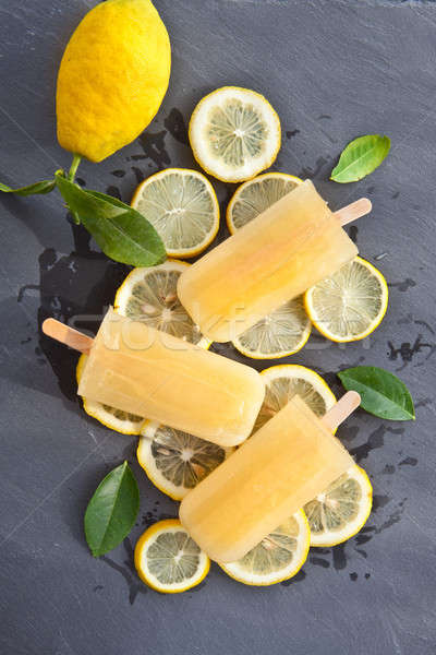 Fresh lemon popsicles Stock photo © BarbaraNeveu
