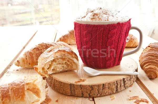 Fresh croissants and coffee Stock photo © BarbaraNeveu
