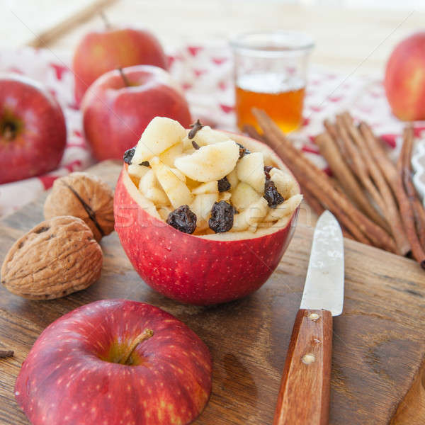 Preparing backed apples Stock photo © BarbaraNeveu