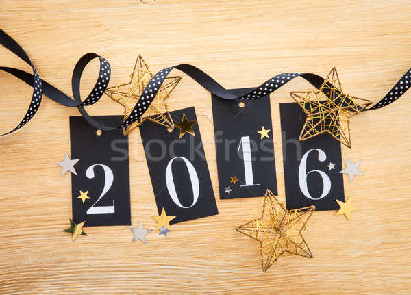 2016 with glittery decoration Stock photo © BarbaraNeveu