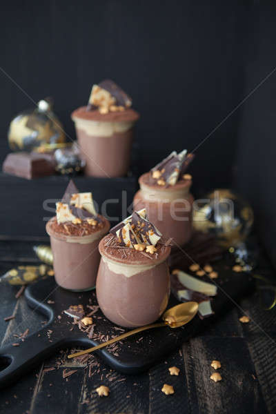 Festive chocolate mousse Stock photo © BarbaraNeveu