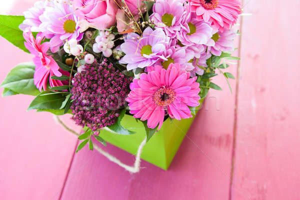 Farbenreich Bouquet frischen rosa stieg Geburtstag Stock foto © BarbaraNeveu
