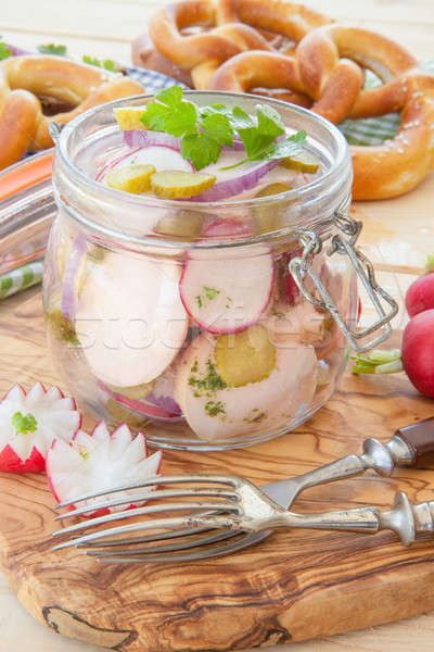 Bavarian sausage salad Stock photo © BarbaraNeveu
