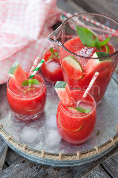 Fruchtig Cocktail Wasser Melone Kalk Saft Stock foto © BarbaraNeveu