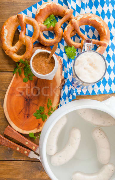 Bavarian white sausages Stock photo © BarbaraNeveu
