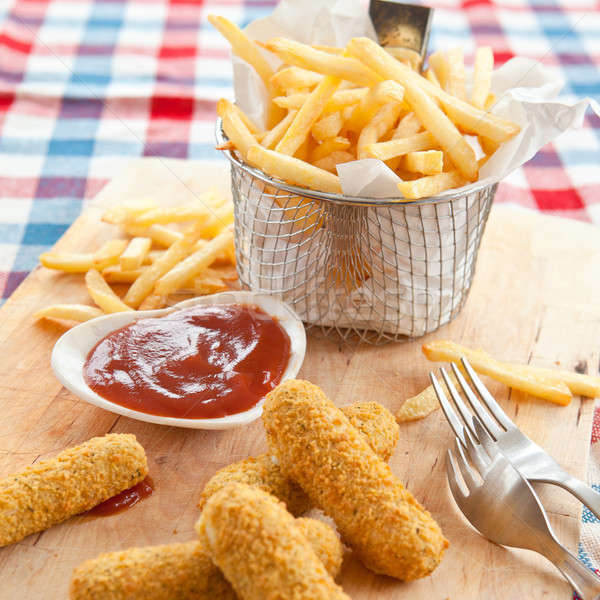 Fries and Mozzarella Sticks Stock photo © BarbaraNeveu