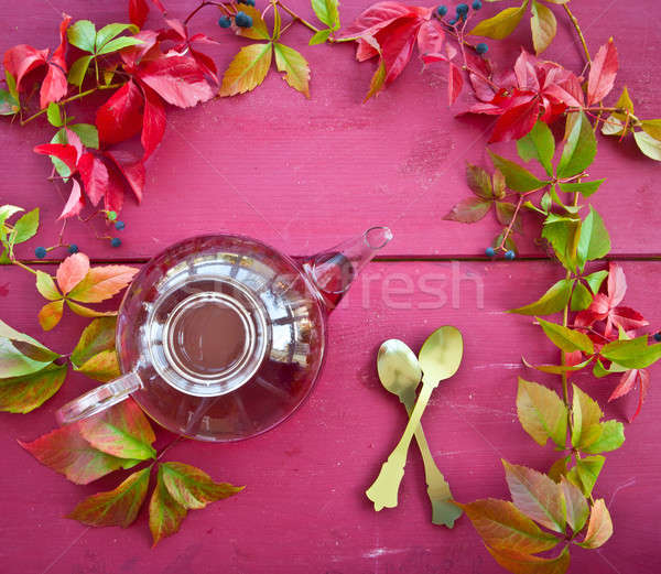 Hot tea in autumn Stock photo © BarbaraNeveu