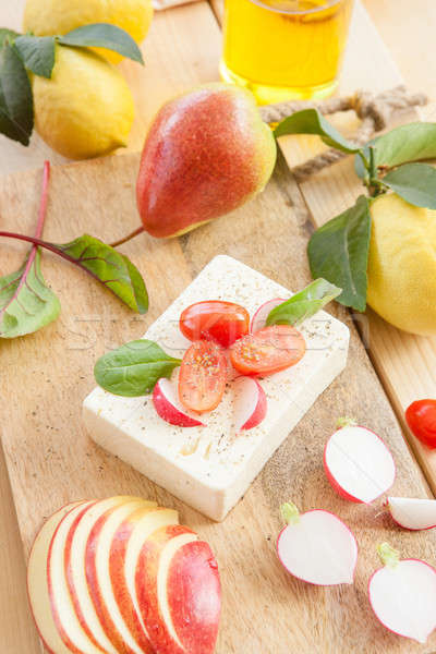 Preparing salad with fresh ingredients Stock photo © BarbaraNeveu