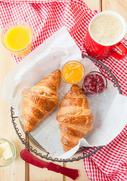 Fresh croissants for breakfast Stock photo © BarbaraNeveu