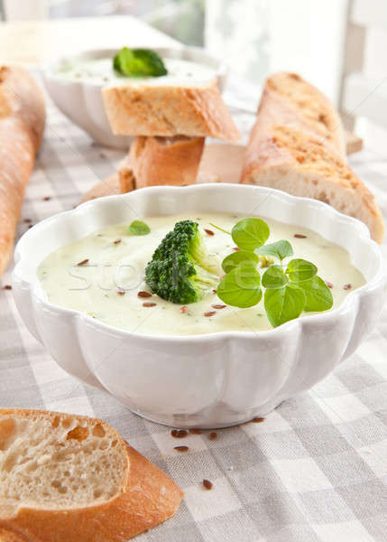 Homemade creamy broccoli soup Stock photo © BarbaraNeveu