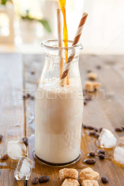 Iced coffee in vintage bottle Stock photo © BarbaraNeveu