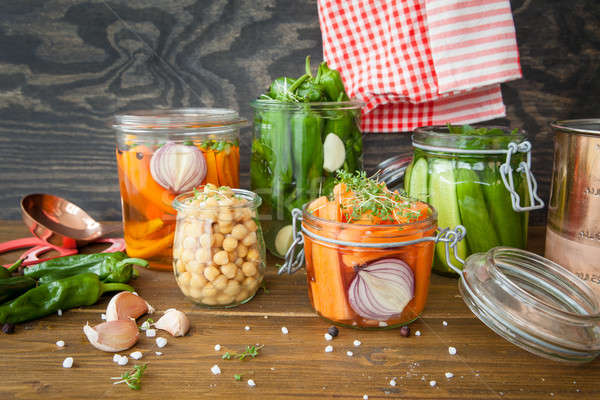 Fermenting fresh vegetables Stock photo © BarbaraNeveu
