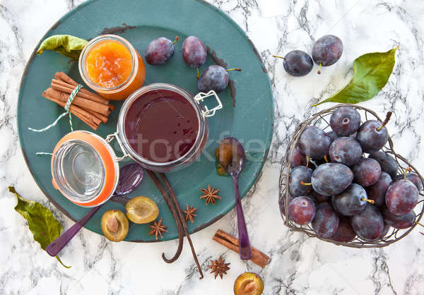Maison prune confiture variété alimentaire automne Photo stock © BarbaraNeveu