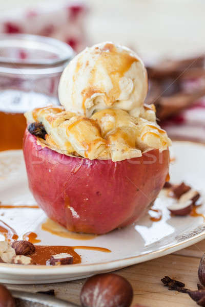 Baked apple with puff pastry Stock photo © BarbaraNeveu