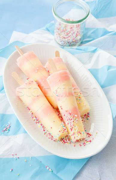 Homemade ice cream popsicles Stock photo © BarbaraNeveu