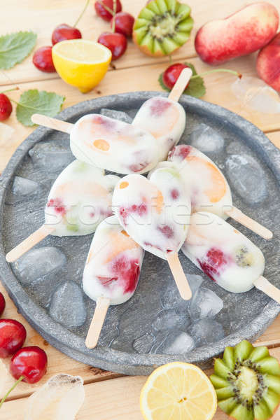 Homemade frozen popsicles Stock photo © BarbaraNeveu