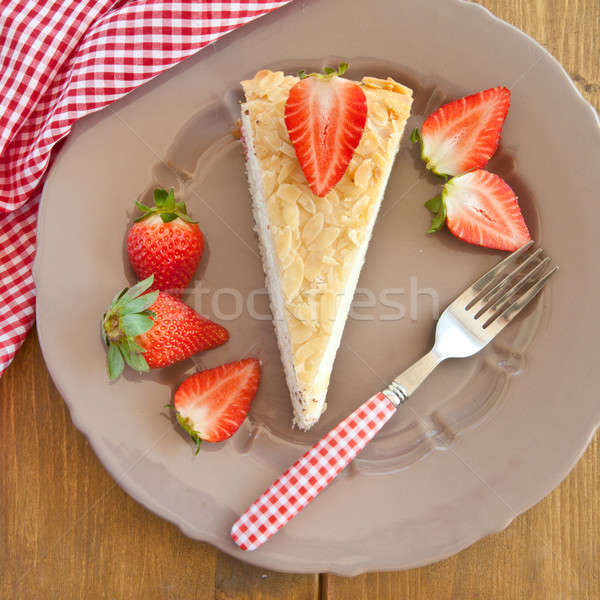 Piece of cake with red fruits Stock photo © BarbaraNeveu