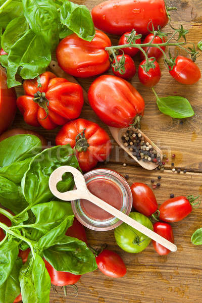 Homemade tomato sauce Stock photo © BarbaraNeveu