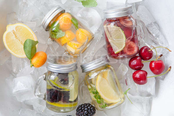 Infused water with fresh fruits Stock photo © BarbaraNeveu