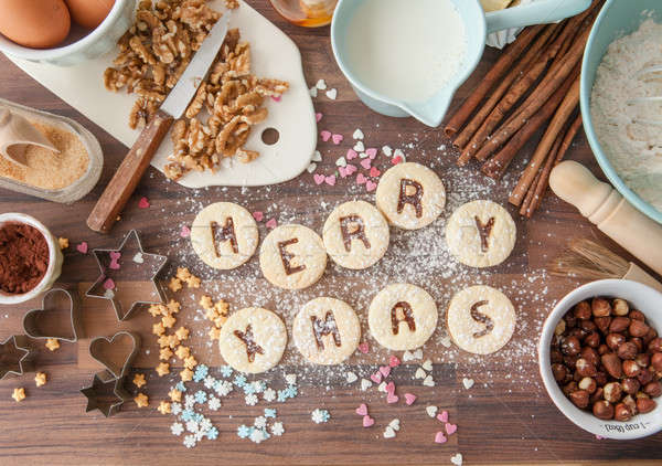 Foto stock: Ingredientes · navidad · frescos · dulce · Navidad