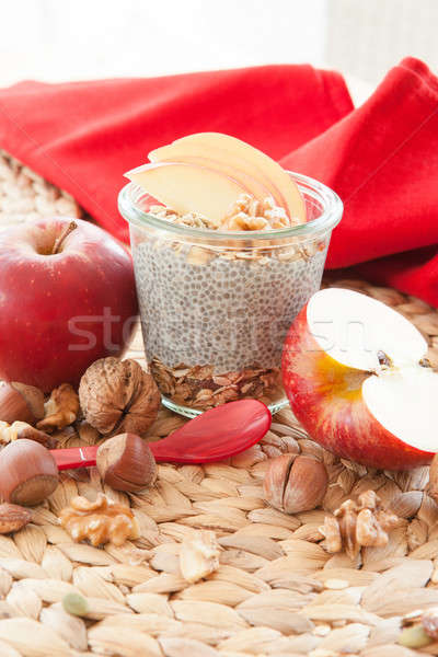 Chia Pudding with fresh fruits Stock photo © BarbaraNeveu