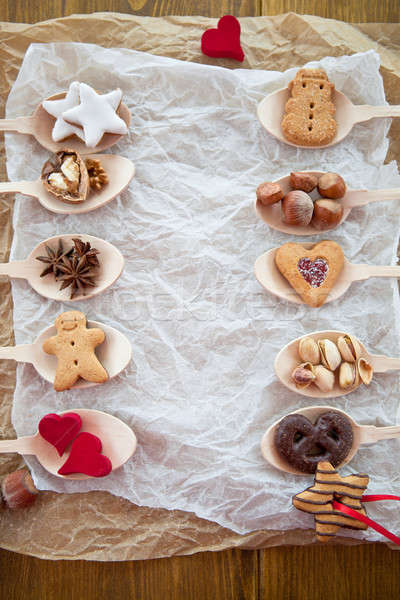 Stock photo: Various cookies and nuts
