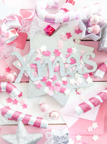 Pink christmas decorations Stock photo © BarbaraNeveu