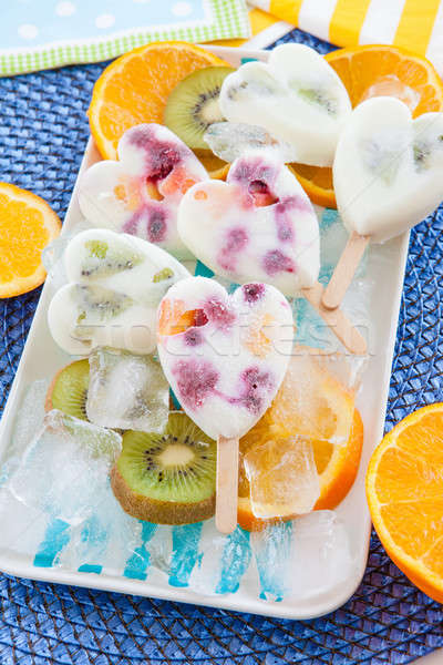 Homemade frozen popsicles Stock photo © BarbaraNeveu
