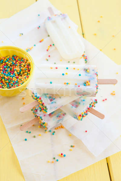 Frozen popsicles with sprinkles Stock photo © BarbaraNeveu