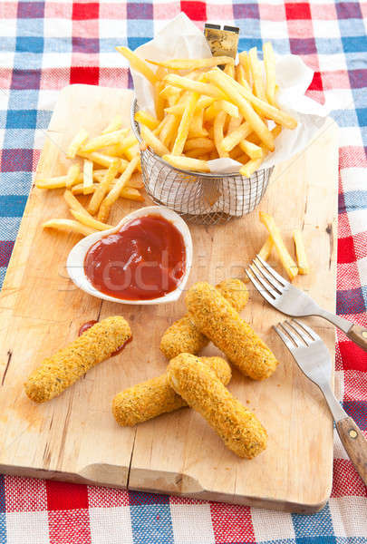 Fries and Mozzarella Sticks Stock photo © BarbaraNeveu