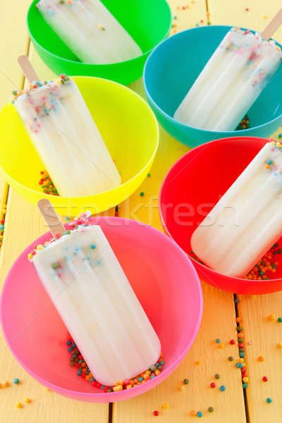 Frozen popsicles with sprinkles Stock photo © BarbaraNeveu