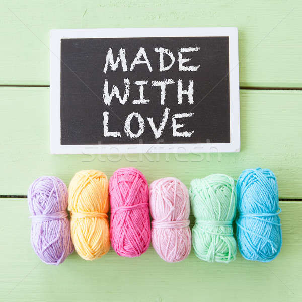 Colorful yarns for knitting Stock photo © BarbaraNeveu