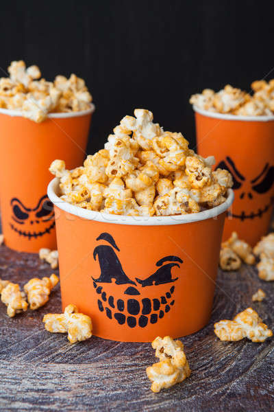Salty Popcorn for Halloween Stock photo © BarbaraNeveu
