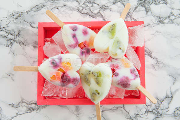 Homemade frozen popsicles Stock photo © BarbaraNeveu