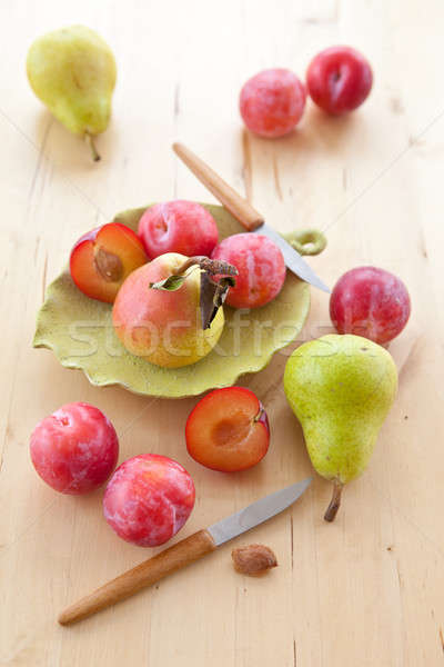 ストックフォト: 新鮮な · リンゴ · 梨 · リンゴ